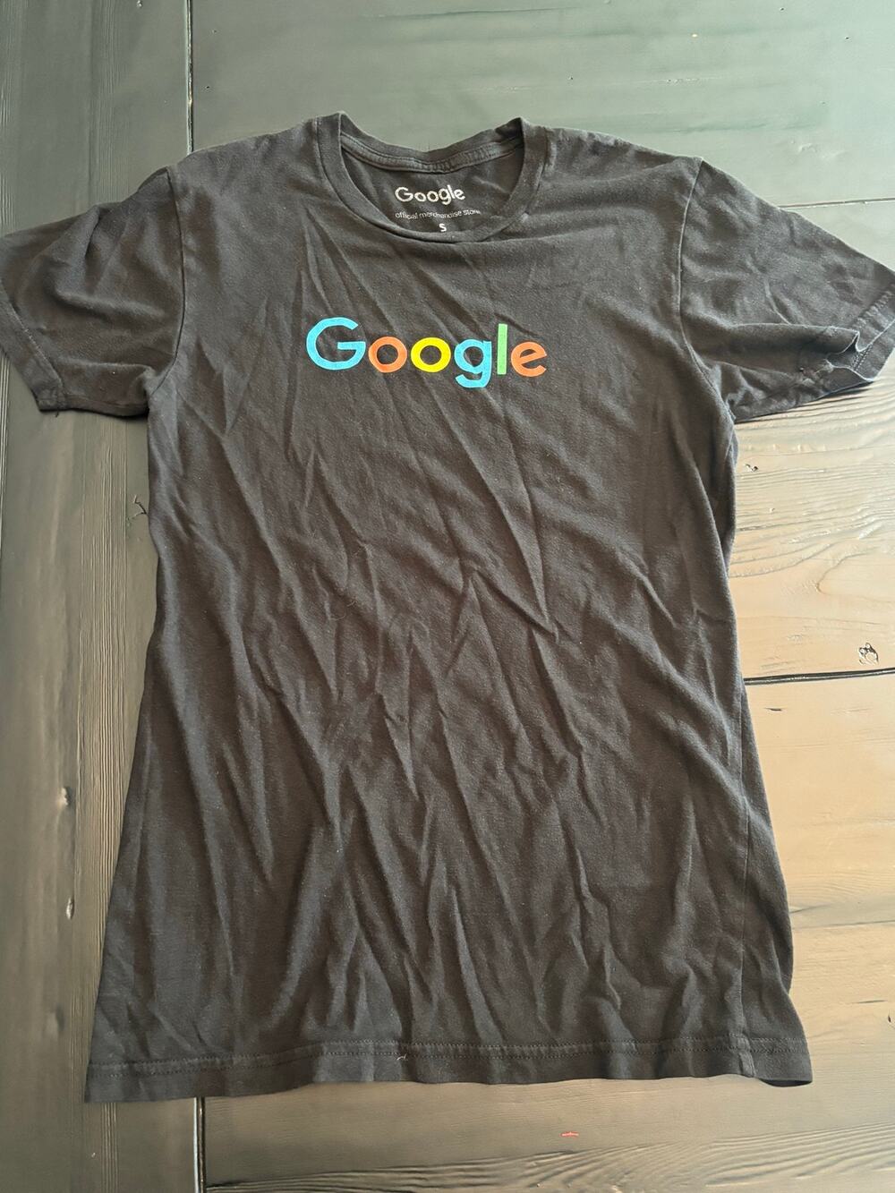 Google Official Merchandise Store Logo Graphic Tee Black Size S Tech Geek Unisex